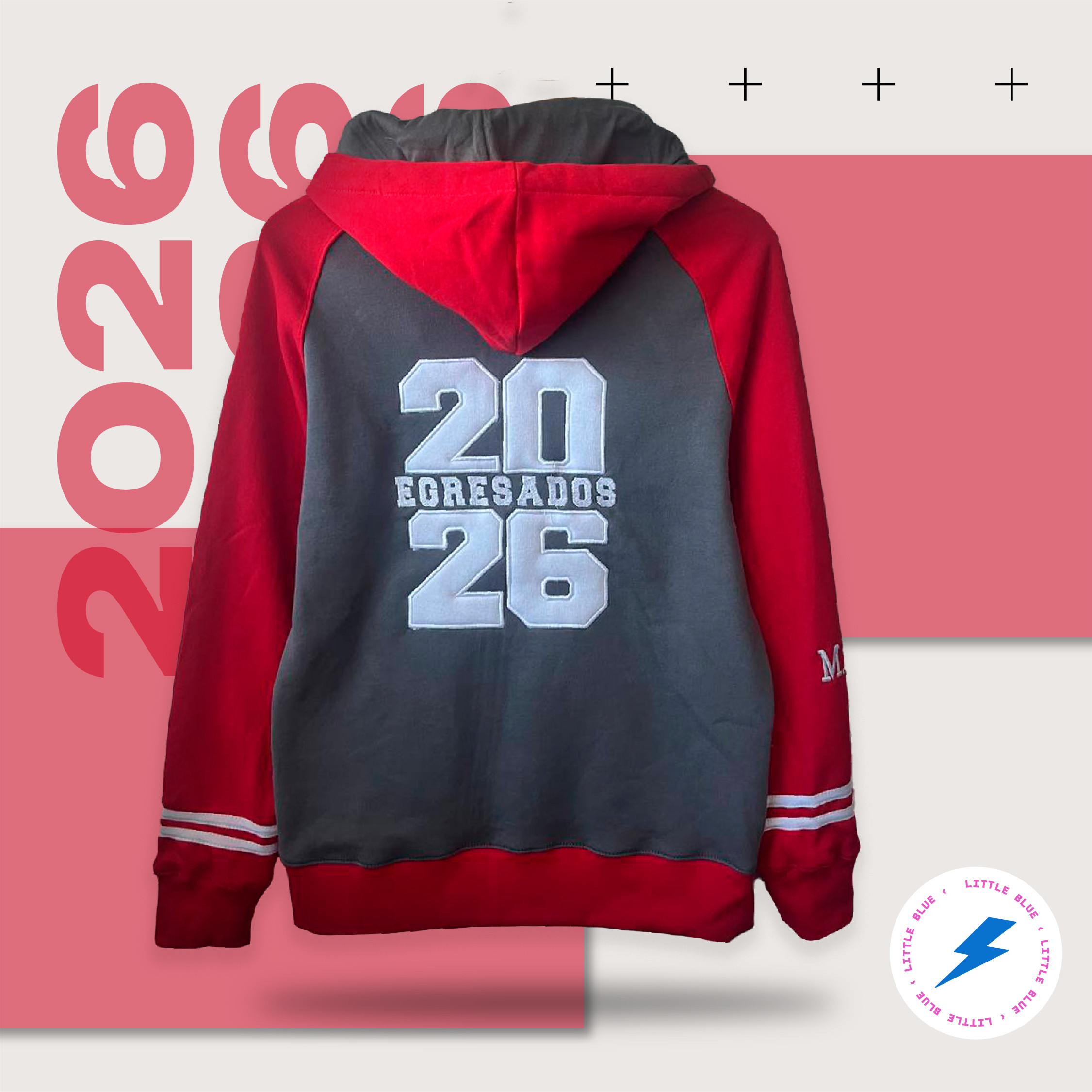 Campera con cierre de Egresados Campera Manga ranglan